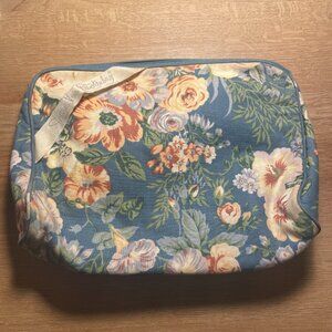 Diane Von Furstenberg floral makeup pouch travel bag w zipper